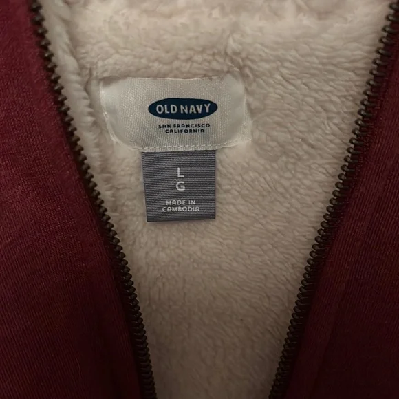 Old Navy Red Hoodie with White Accents - Picture 3 of 4